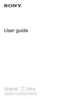 Sony Xperia Z manual. Smartphone Instructions.